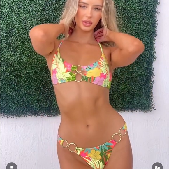 NWOT Beach Bunny Bikini in Jungle Floral - Picture 2 of 5